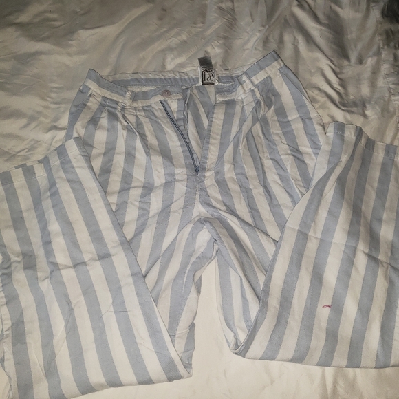 PS Sport Blue and white stripe pants with back pocket and two front pockets Size - Picture 4 of 7